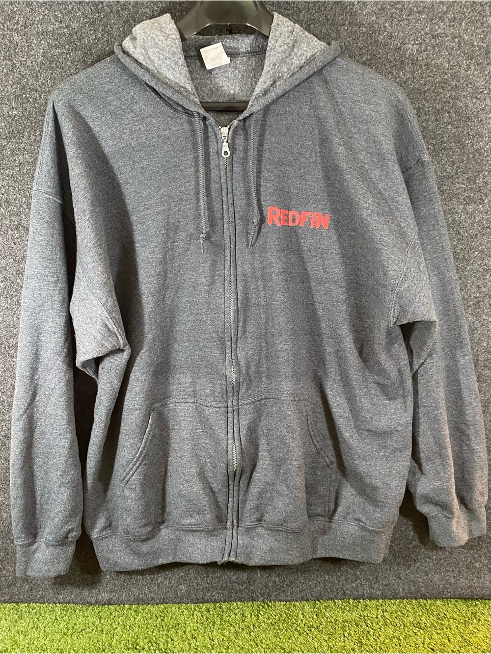 Los Angeles Redfin Grey Hollywood Film Men's 2XL Zip-Up Hoodie Pockets Jacket